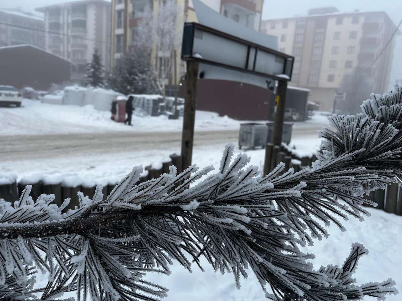 Sibirya soğukları bir ilimizde dışarıya çıkanın kaş ve kirpiklerini dondurdu 1
